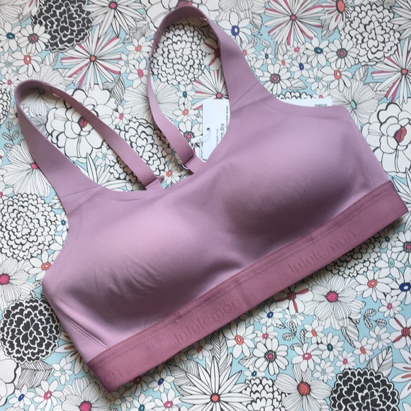 Lululemon Fine Form Bra 34B Rose Blush lavender petals NWT